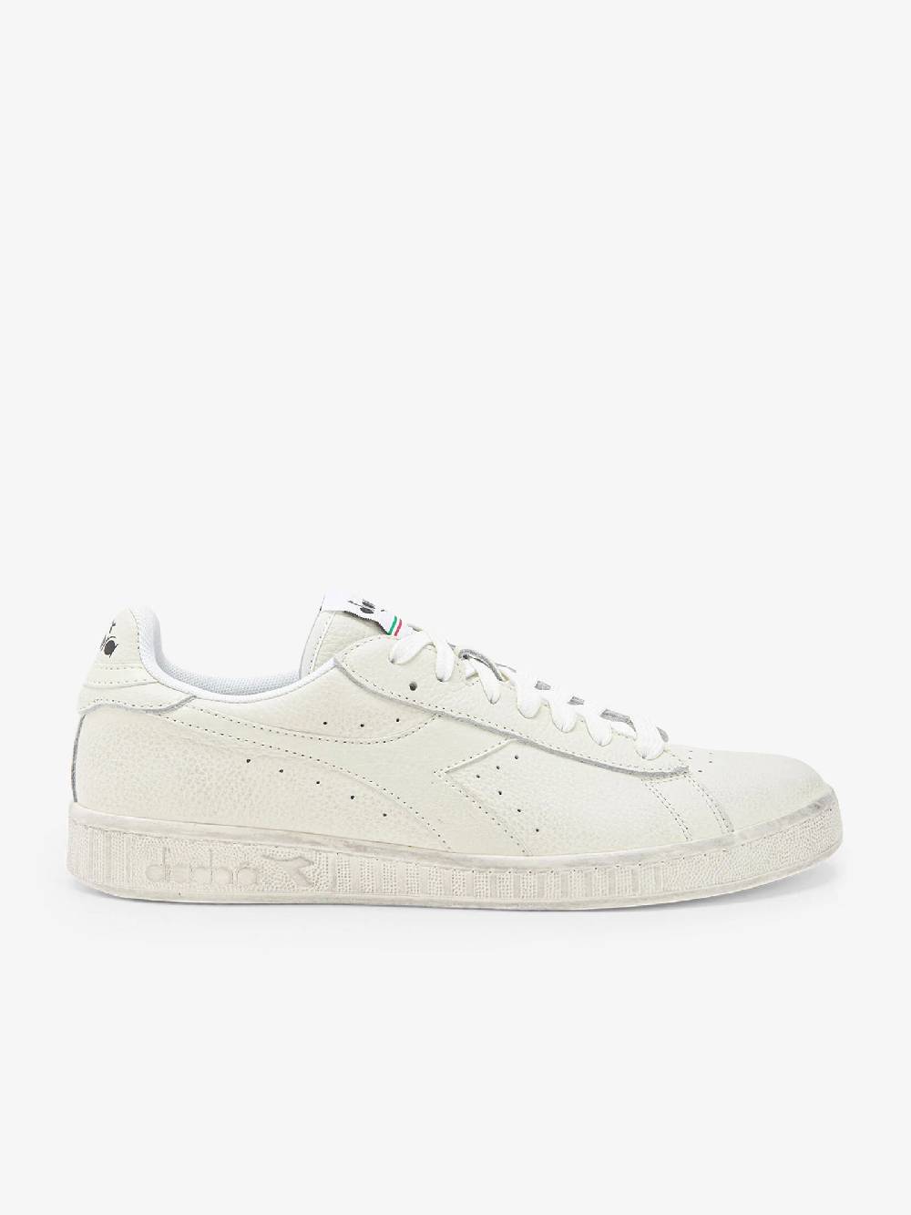DIADORA Sneakers Game L Low Waxed 501.178301_ uomo in pelle bianco