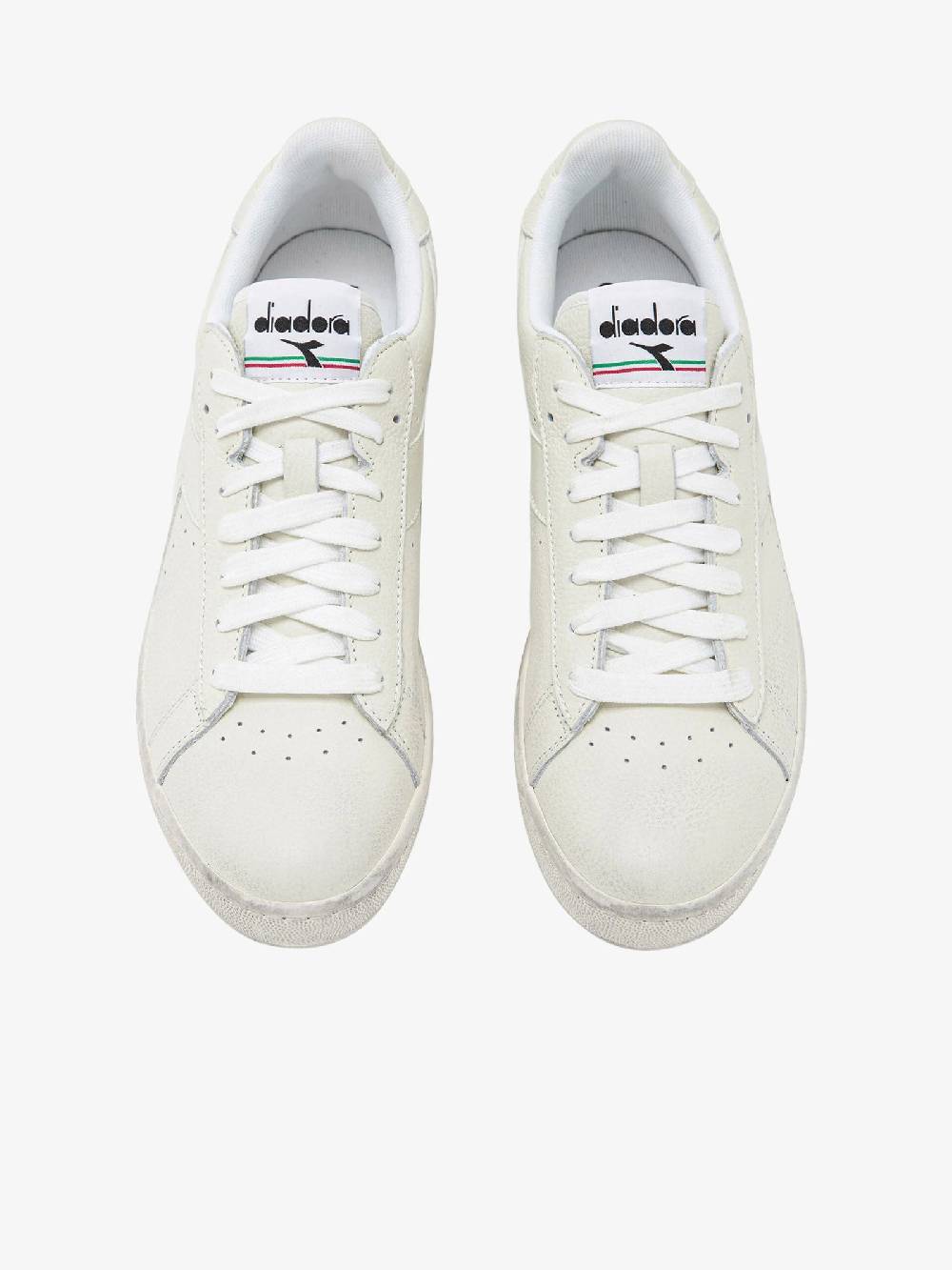 DIADORA Sneakers Game L Low Waxed 501.178301_ uomo in pelle bianco Negozi Online
