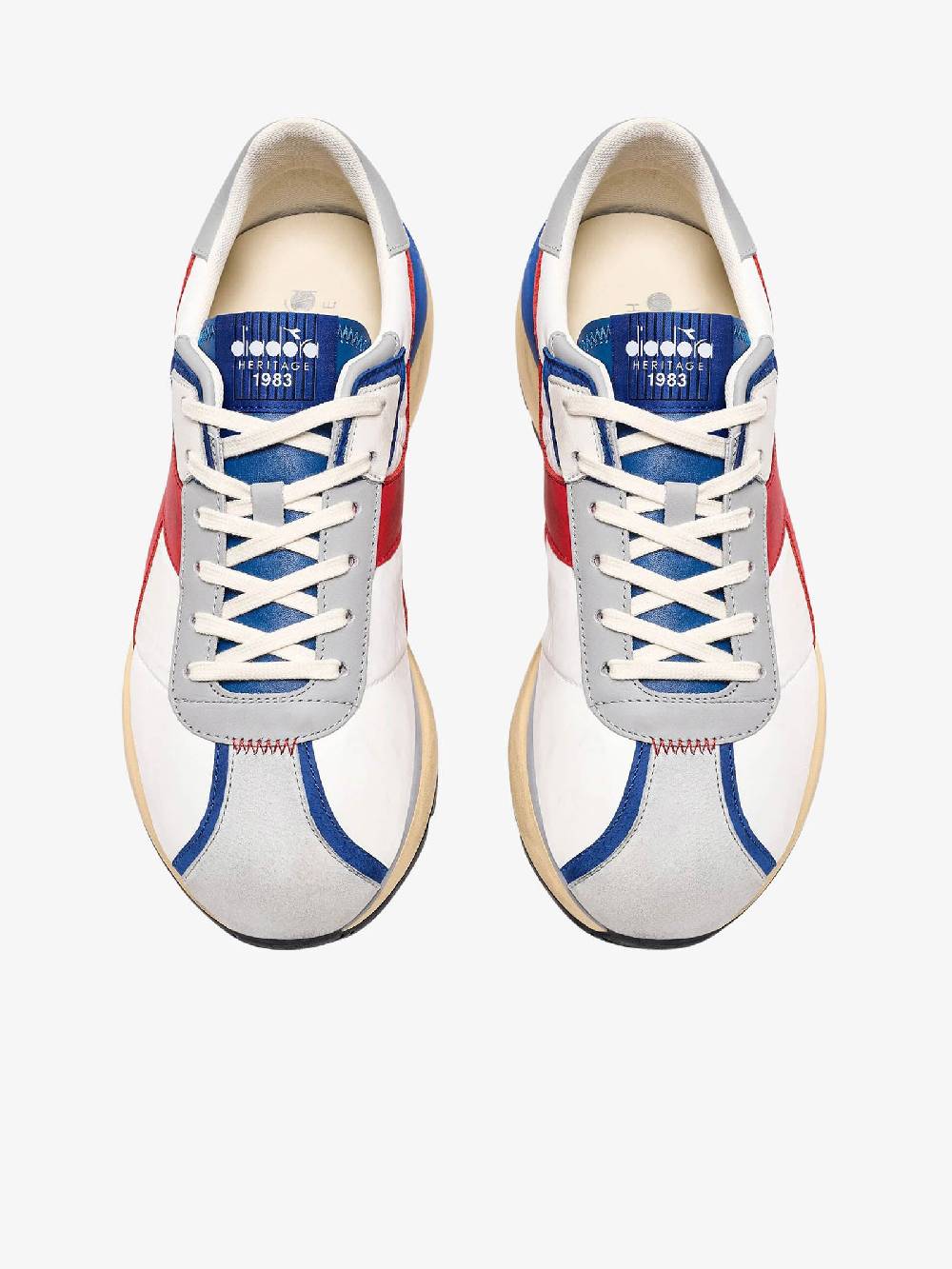 DIADORA Sneakers ELITE 201.180469_ uomo pelle bianco Consegna Veloce