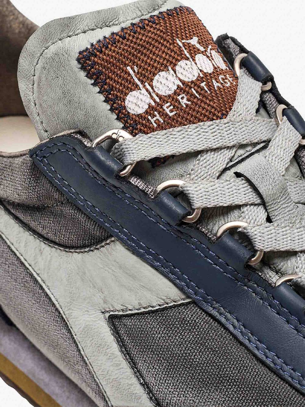 DIADORA Sneakers EQUIPE H DIRTY STONE WASH EVO 201.174736_ uomo pelle blu Promozione Limitata