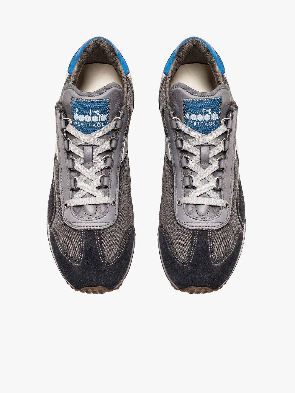 DIADORA Sneakers EQUIPE H DIRTY STONE WASH EVO 201.174736_ uomo pelle grigio Fino Al -60%