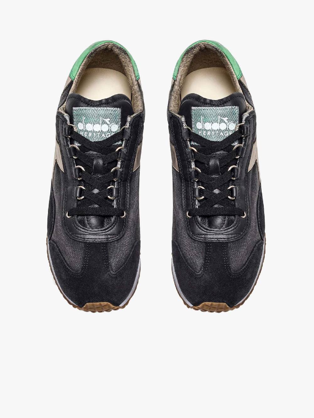 DIADORA Sneakers EQUIPE H DIRTY STONE WASH EVO 201.174736_ uomo pelle nero Affare Del Giorno