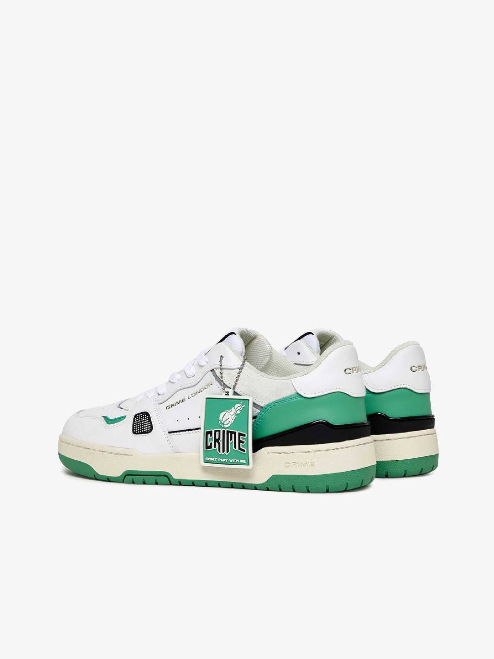 CRIME LONDON Sneakers OffCourt 17300PP6 uomo in pelle verde Prezzo Ridotto