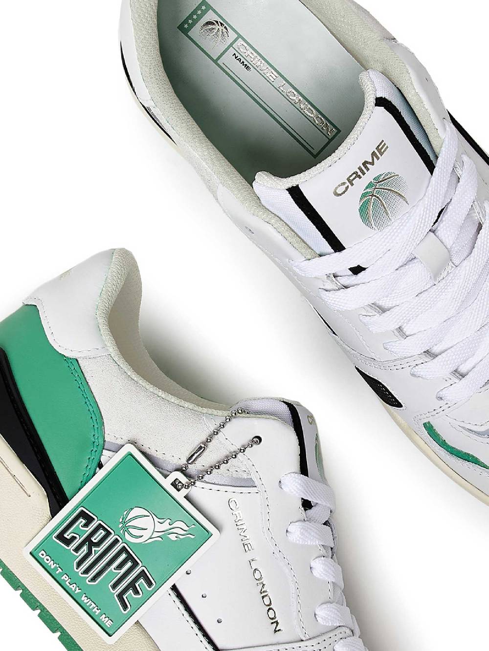 CRIME LONDON Sneakers OffCourt 17300PP6 uomo in pelle verde Prezzo Ridotto