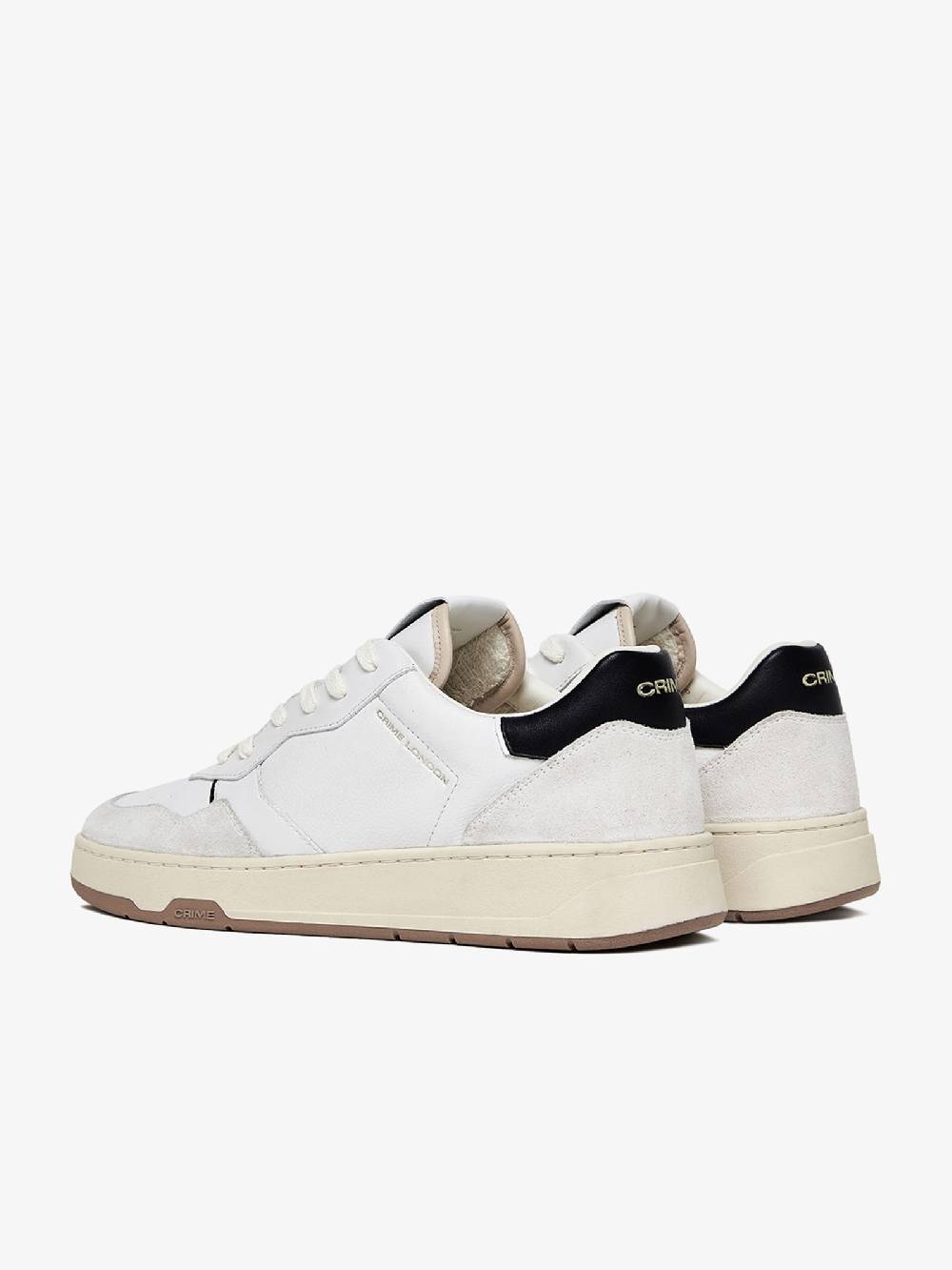 CRIME LONDON Sneakers Timeless 17201PP6 uomo in pelle bianco Sottocosto