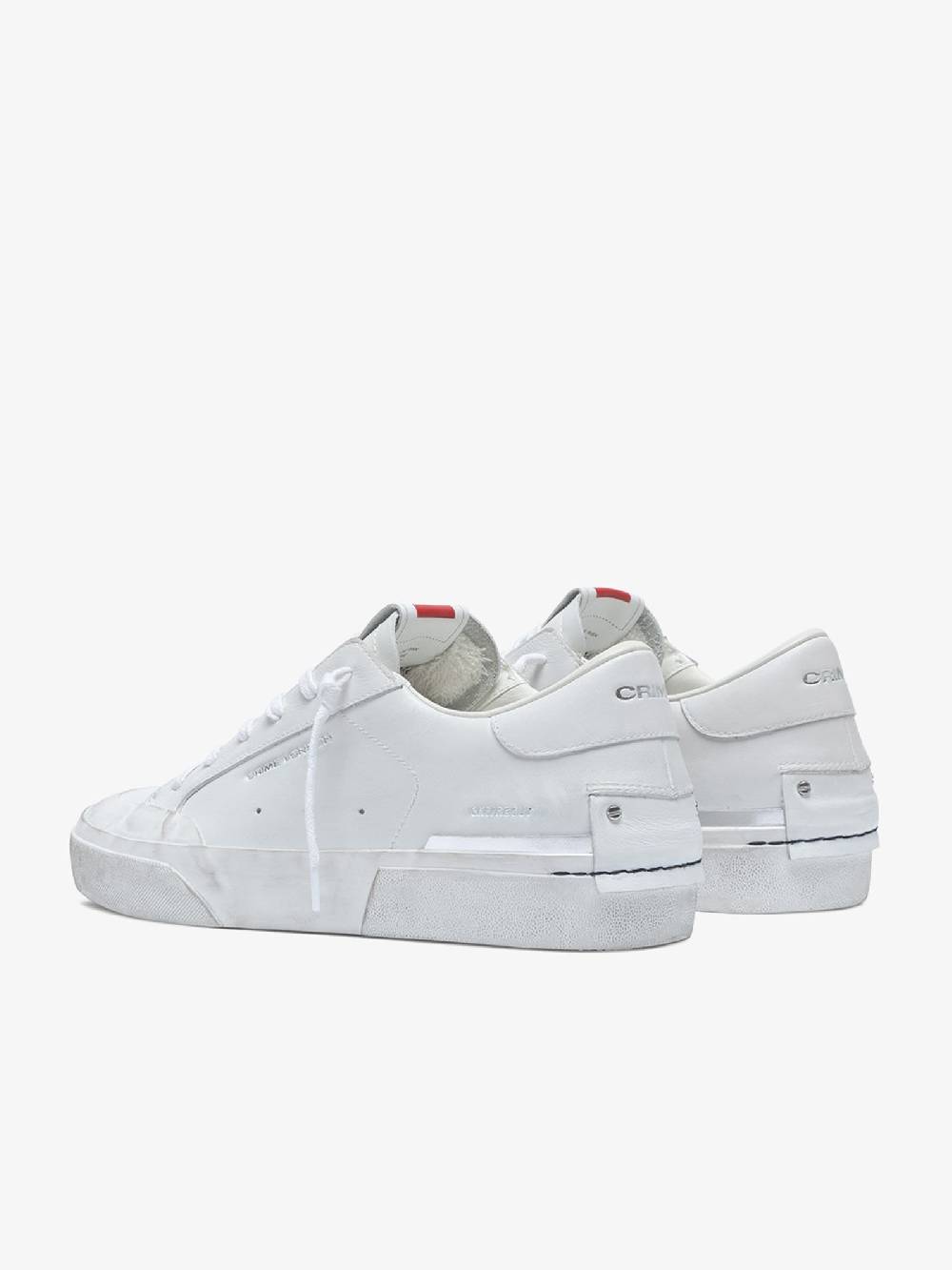 CRIME LONDON Sneakers Recut 17051PP6 uomo in pelle bianco Presa