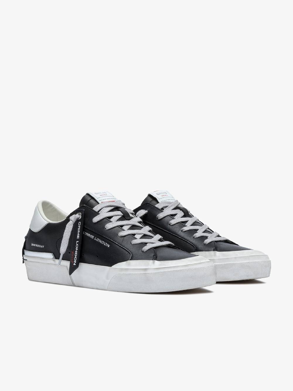 CRIME LONDON Sneakers Recut 17050PP6 uomo in pelle nero Sconto