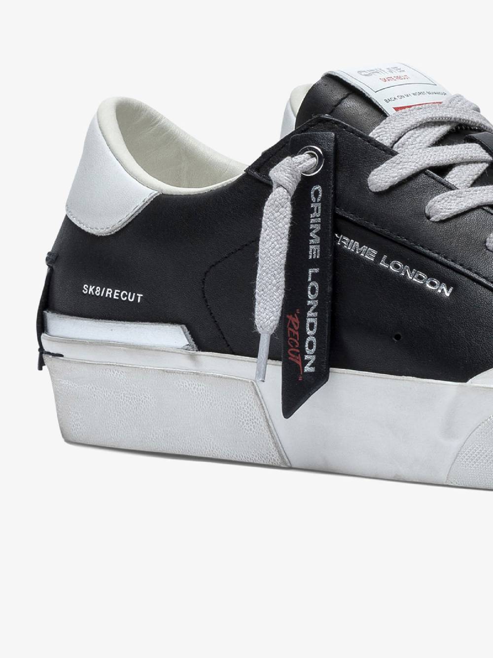 CRIME LONDON Sneakers Recut 17050PP6 uomo in pelle nero Sconto