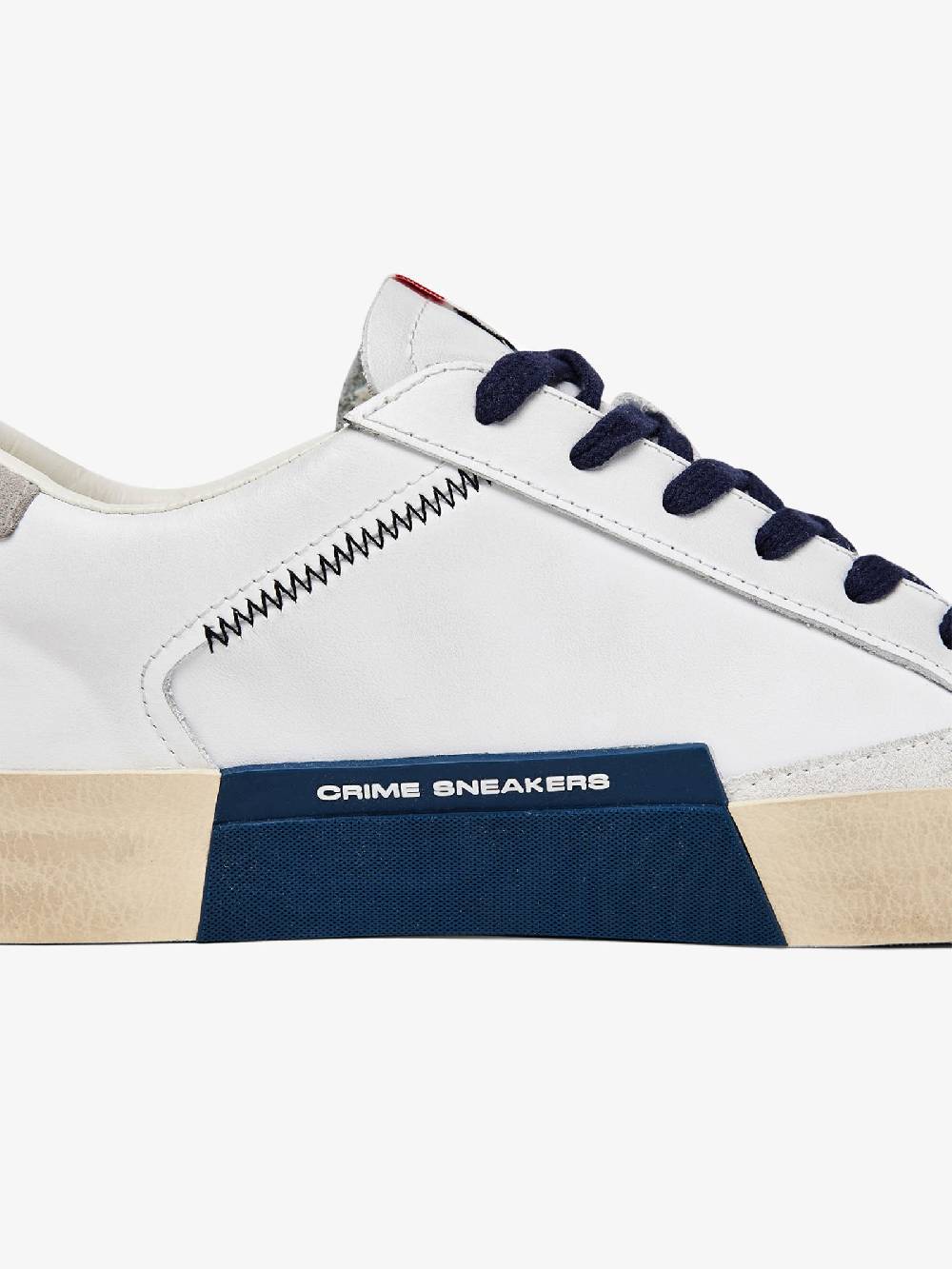 CRIME LONDON Sneakers Distressed 17002PP6 uomo in pelle bianco Offerta