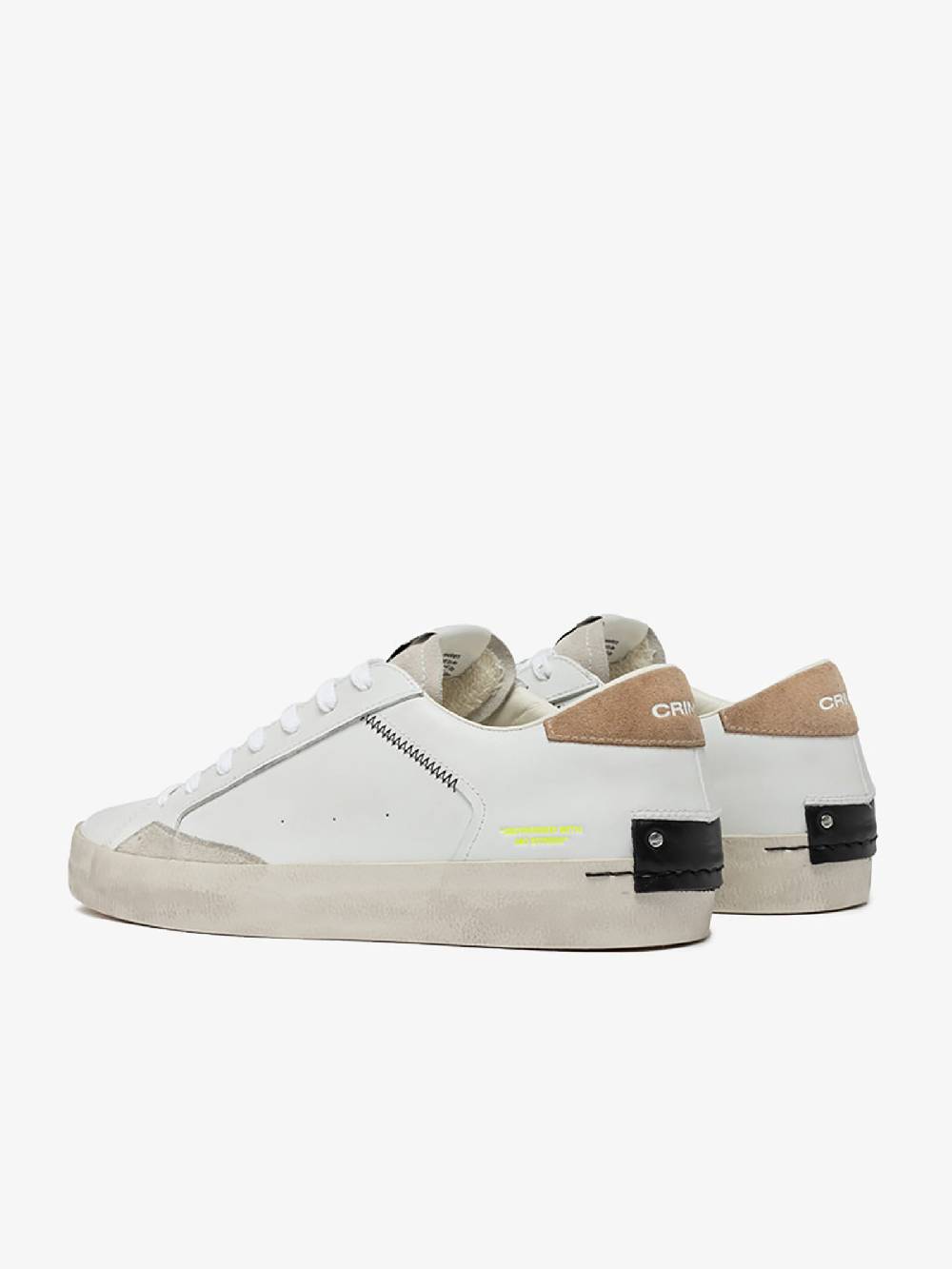 CRIME LONDON Sneakers Distressed 17001PP6 uomo in pelle bianco Economico