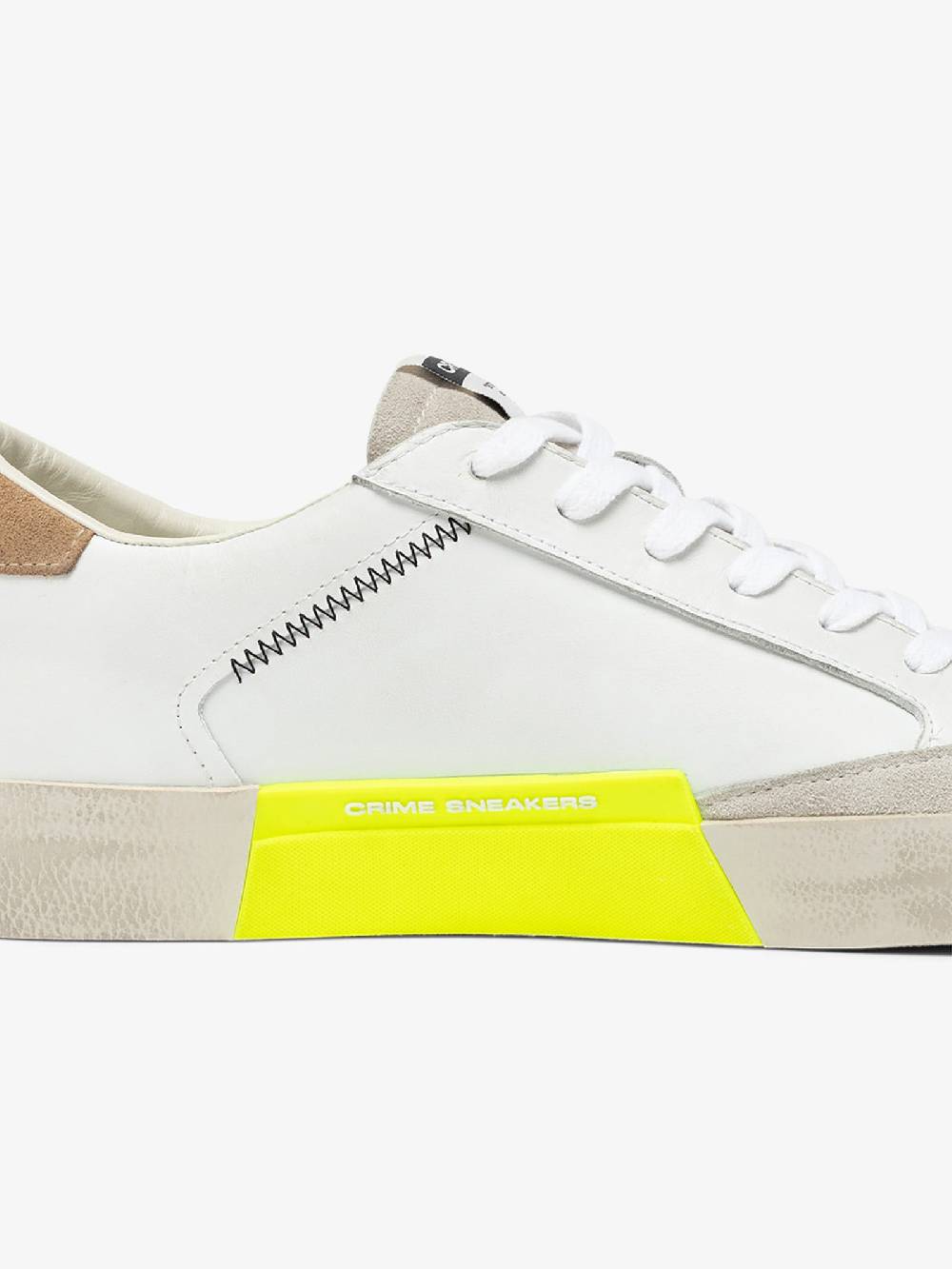 CRIME LONDON Sneakers Distressed 17001PP6 uomo in pelle bianco Economico