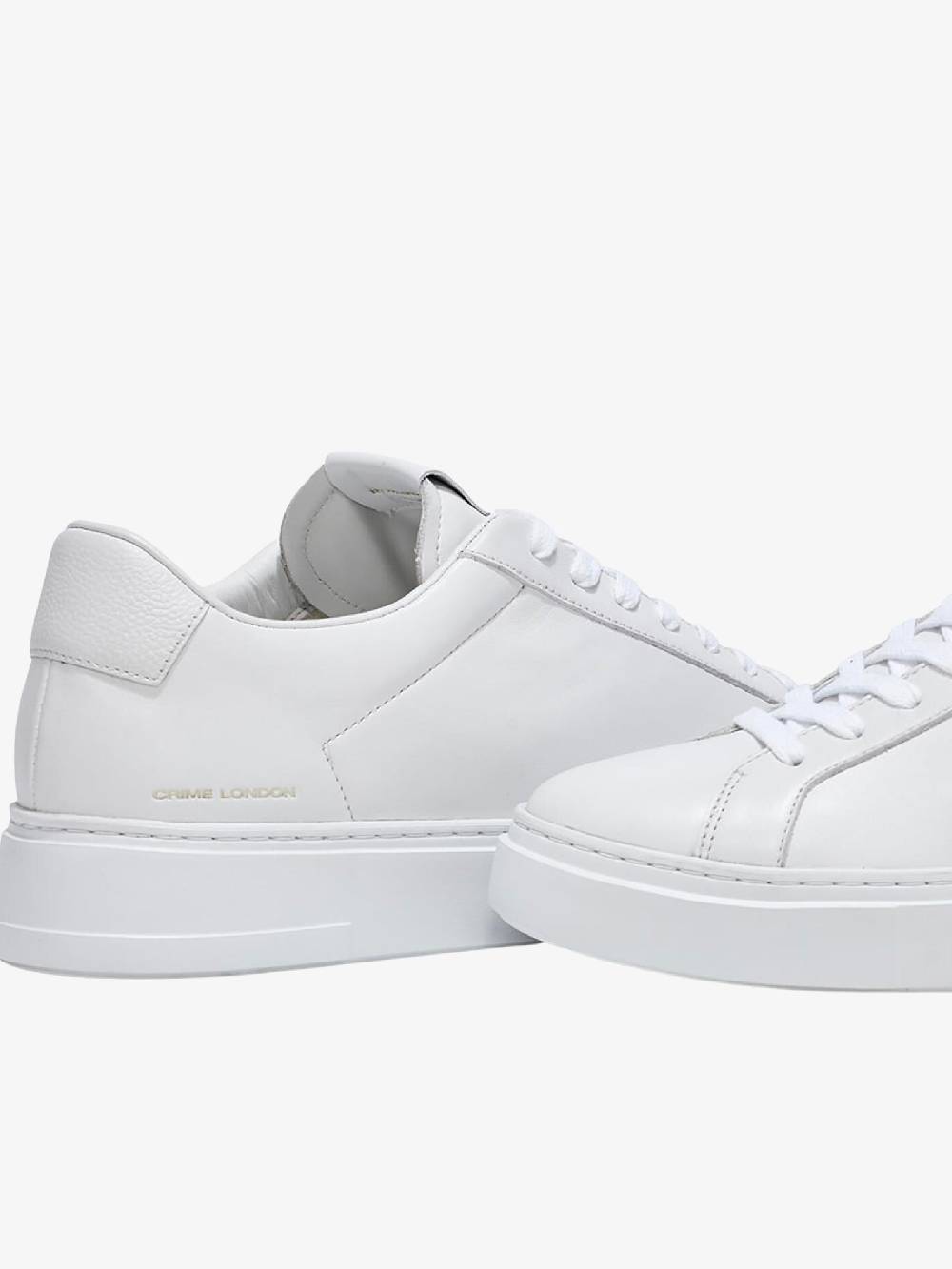 CRIME LONDON Sneakers EXTRALIGHT 13474P uomo in pelle bianca Outlet