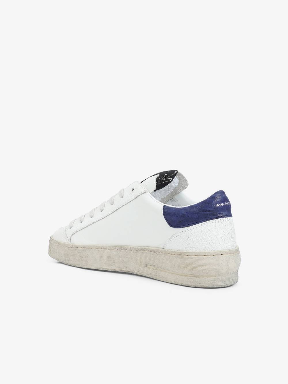 AMA BRAND Sneakers 2775 uomo in pelle bianco Saldi