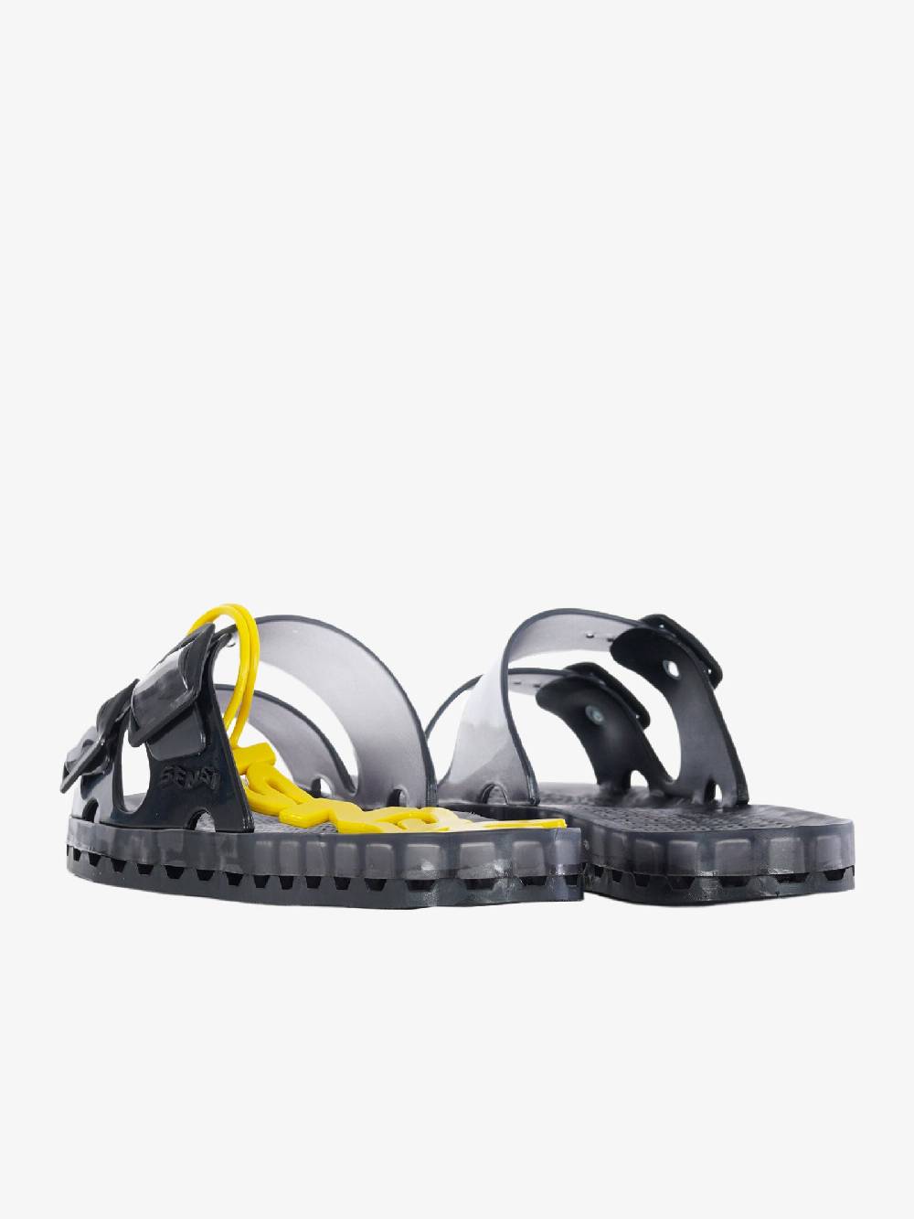 SENSI Ciabatte la jolla black fluo 4151/BF grigio Italia