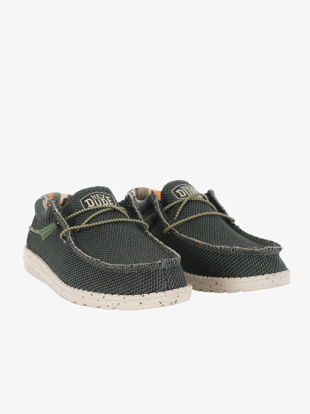 HEY DUDE Mocassini Wally Sox uomo verde Spedizione Gratuita