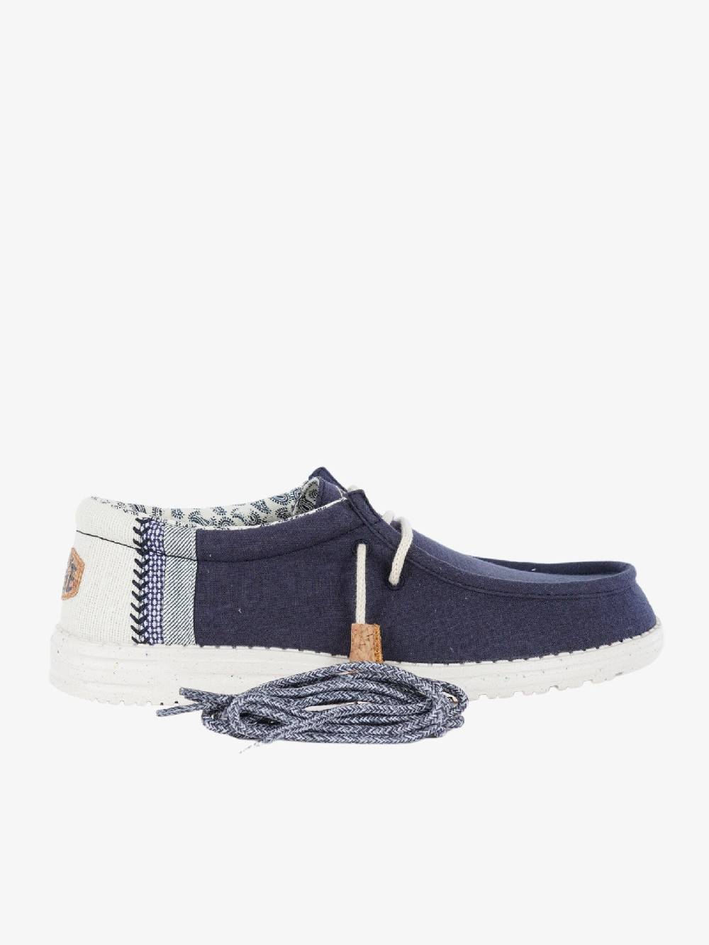 HEY DUDE Mocassini Wally Break Stitch uomo blu Pezzi Unici