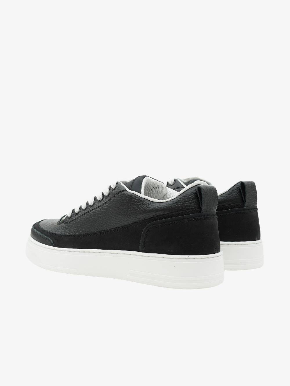 ANDREWE Sneakers MS300 uomo in pelle bottalata nera Prezzo Ridotto