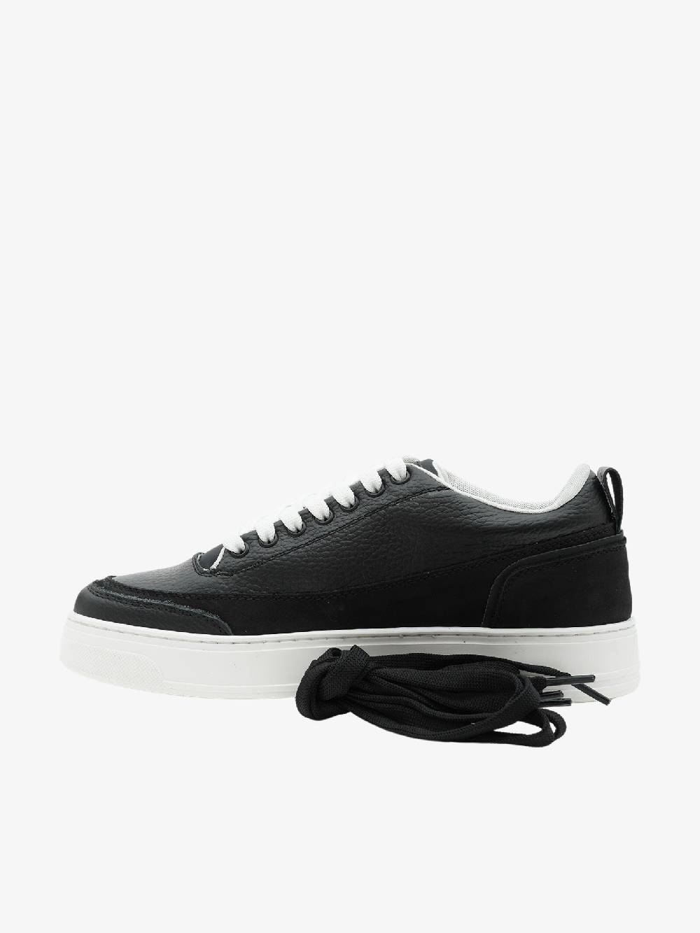 ANDREWE Sneakers MS300 uomo in pelle bottalata nera Prezzo Ridotto