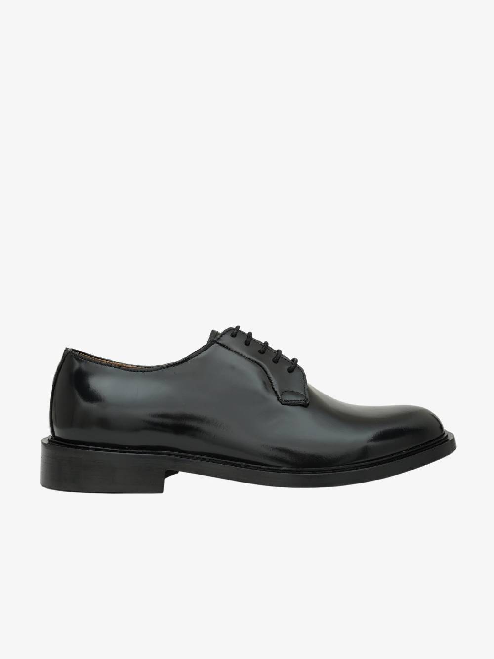 ANDREA FRANCESCO Stringate CH1 uomo in pelle nera