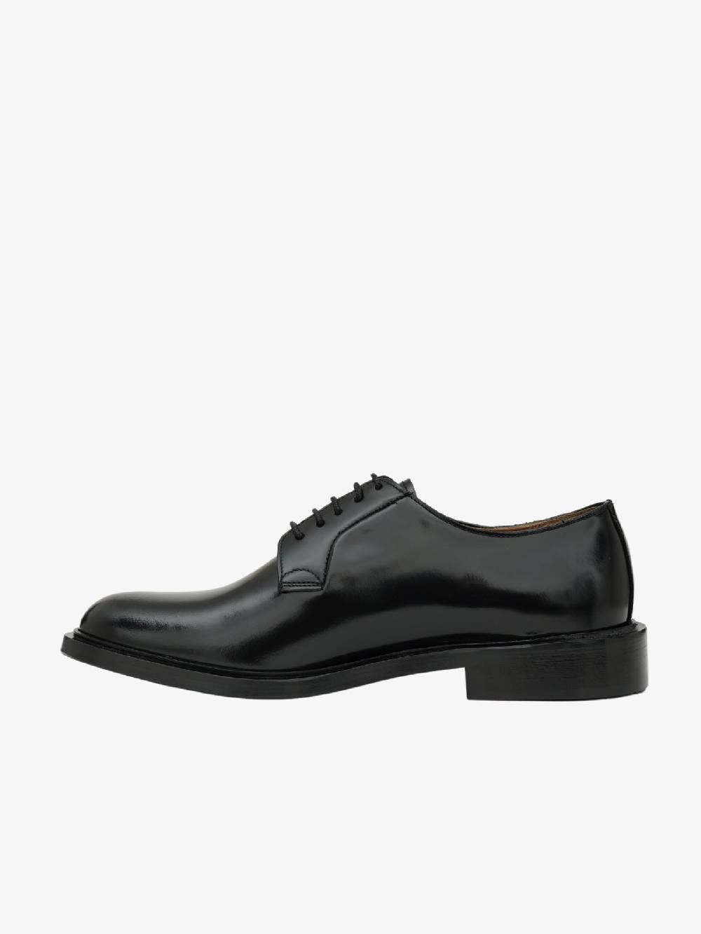 ANDREA FRANCESCO Stringate CH1 uomo in pelle nera Sottocosto