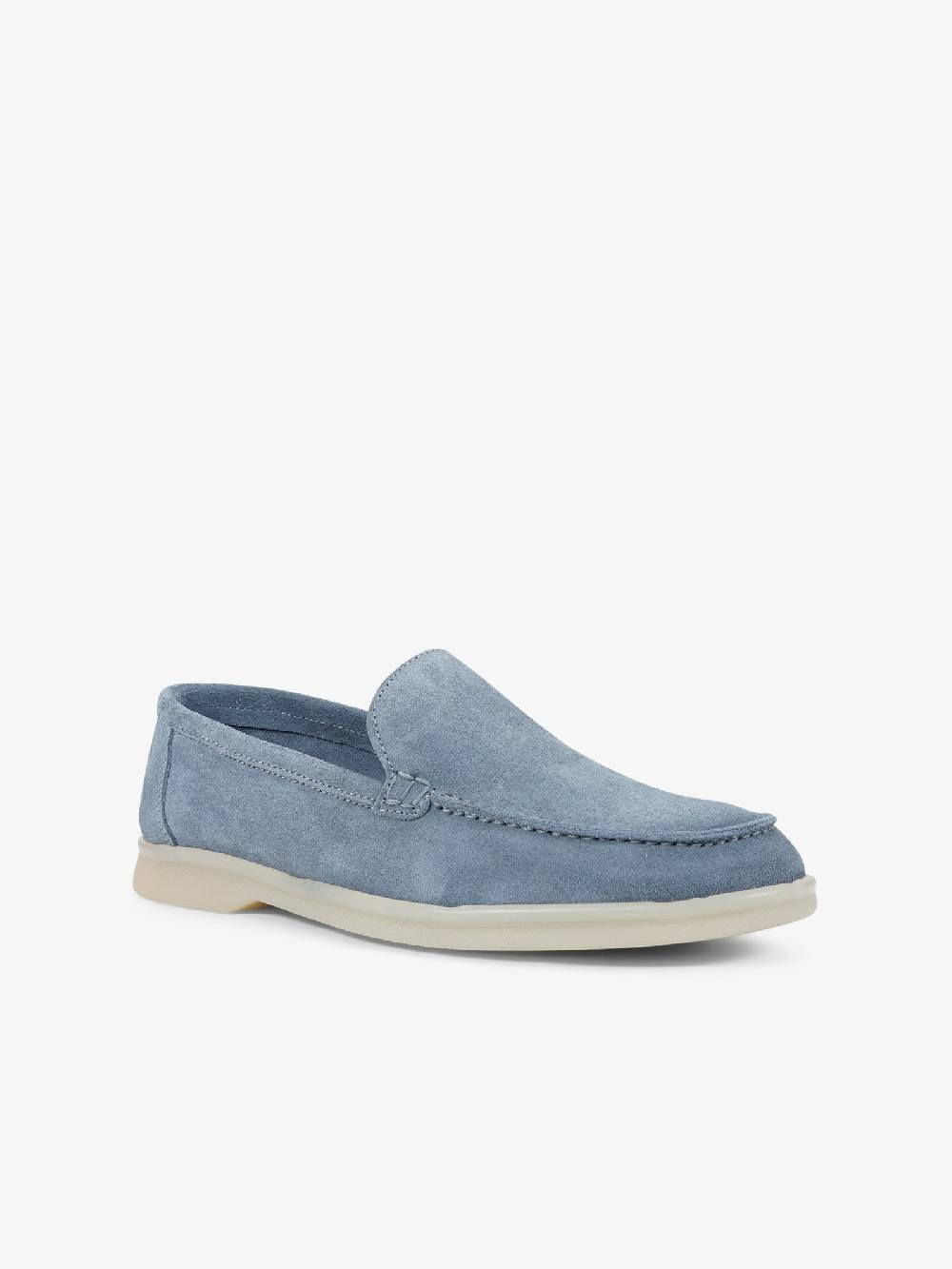 LORIS LORENZO Scarpe basse LORI27 uomo camoscio azzurro Qualità Garantita