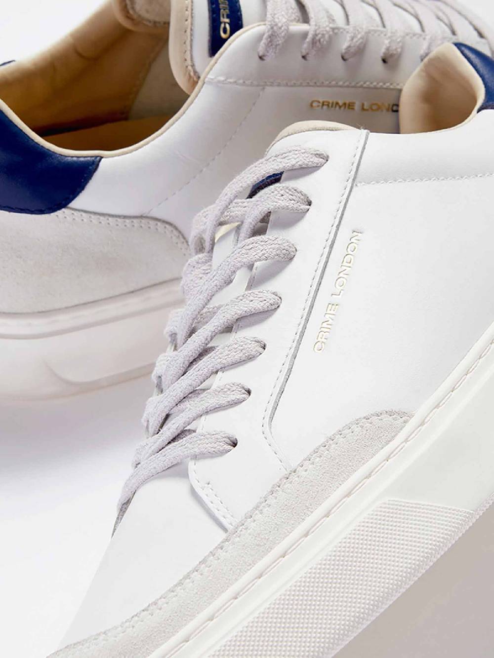 CRIME LONDON Sneakers ECLIPSE 17673PP6 uomo pelle bianco Offerta