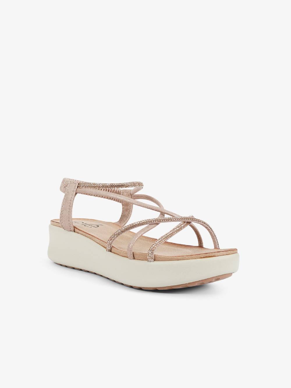 EXE' Sandali con zeppa con strass BZX33170 donna oro Vendite Flash