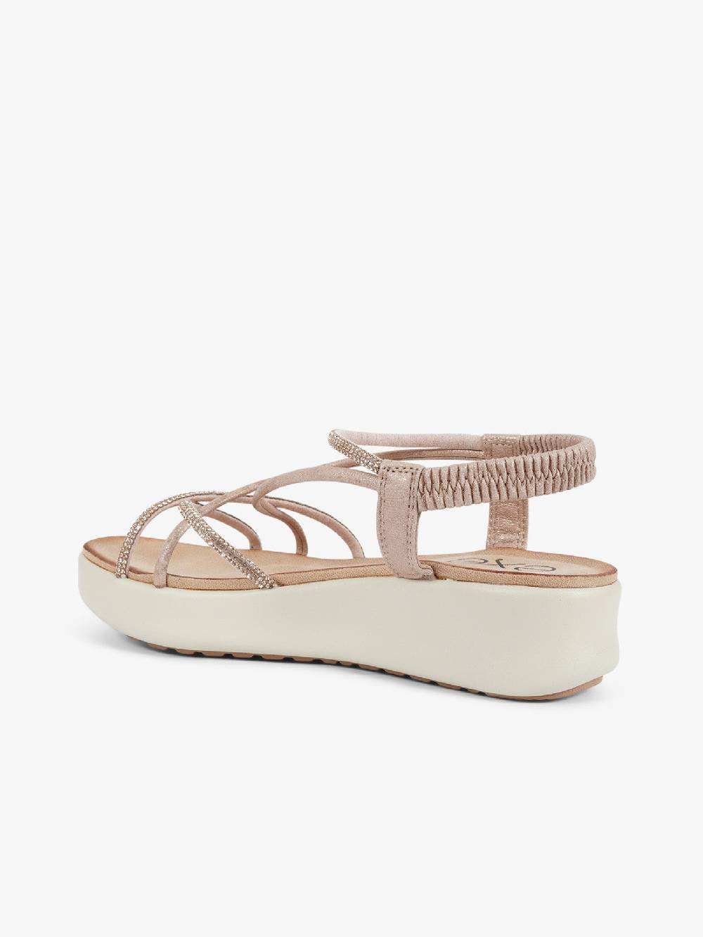 EXE' Sandali con zeppa con strass BZX33170 donna oro Vendite Flash