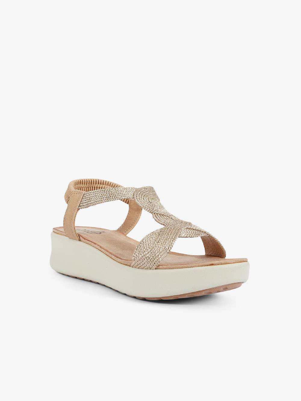 EXE' Sandali con zeppa con strass BZX23170 donna oro Negozio