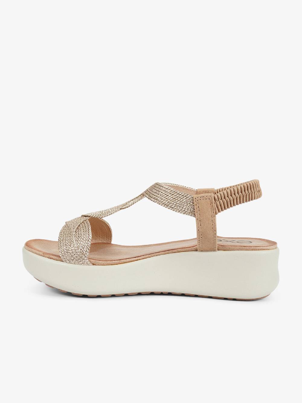 EXE' Sandali con zeppa con strass BZX23170 donna oro Negozio