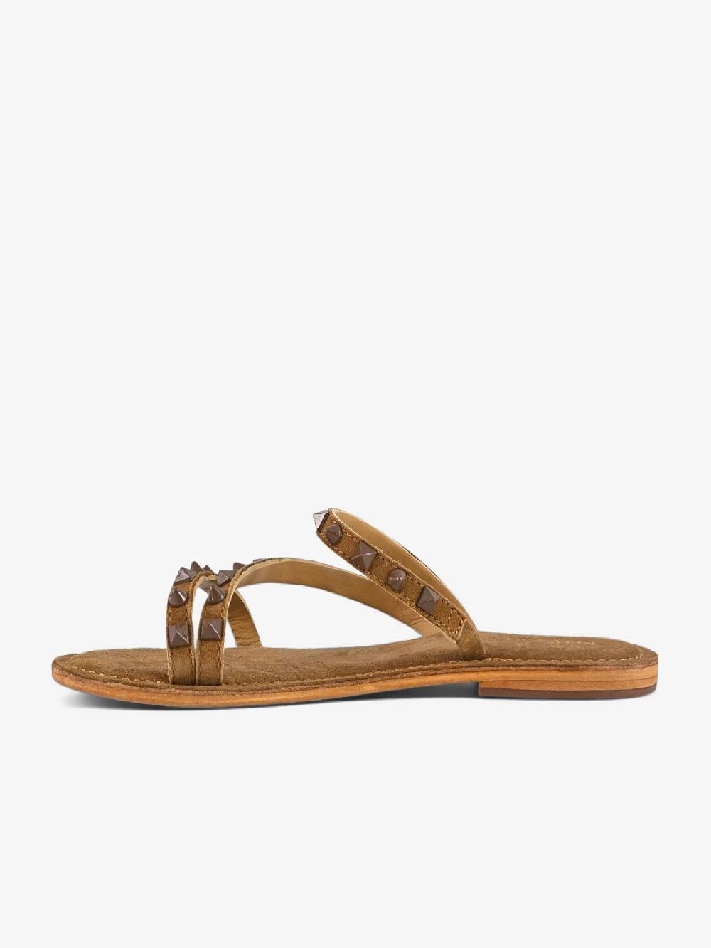 CB FUSION Sandali bassi con fascie e borchie piramidali CBF.R224004 donna pelle marrone Vendita