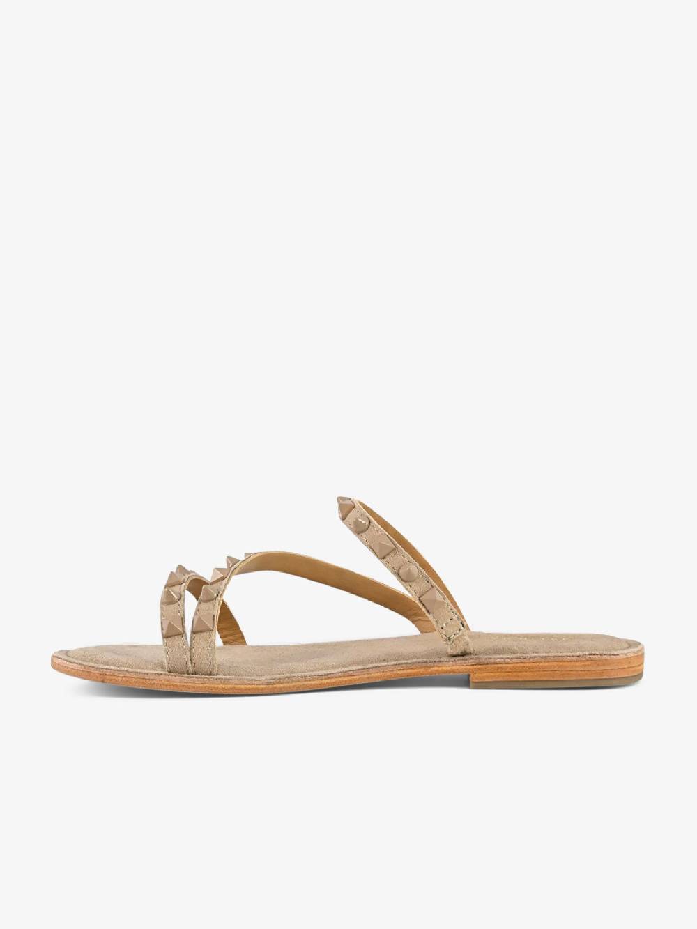 CB FUSION Sandali bassi con fascie e borchie piramidali CBF.R224004 donna pelle beige Promozione