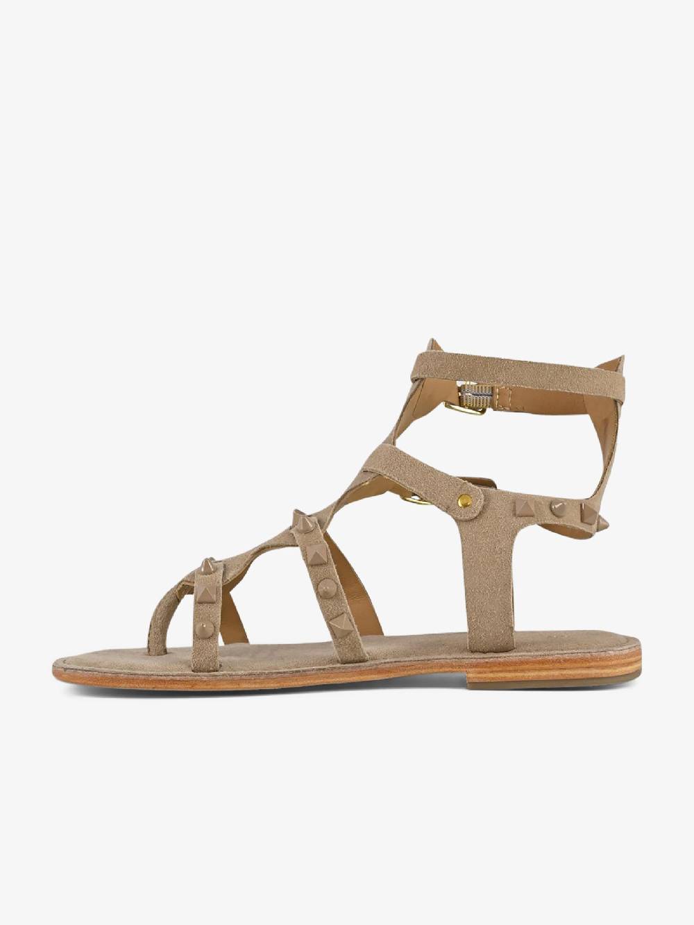 CB FUSION Sandali bassi gladiatore borchie piramidali CBF.R224001 donna pelle beige Pezzi Unici