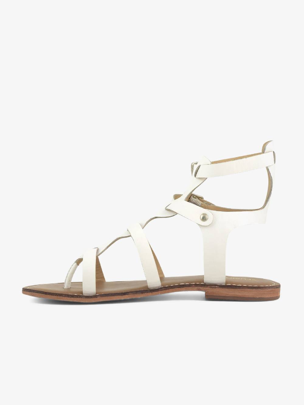 CB FUSION Sandali bassi gladiatore CBF.R221009 donna pelle bianco Soddisfazione Garantita