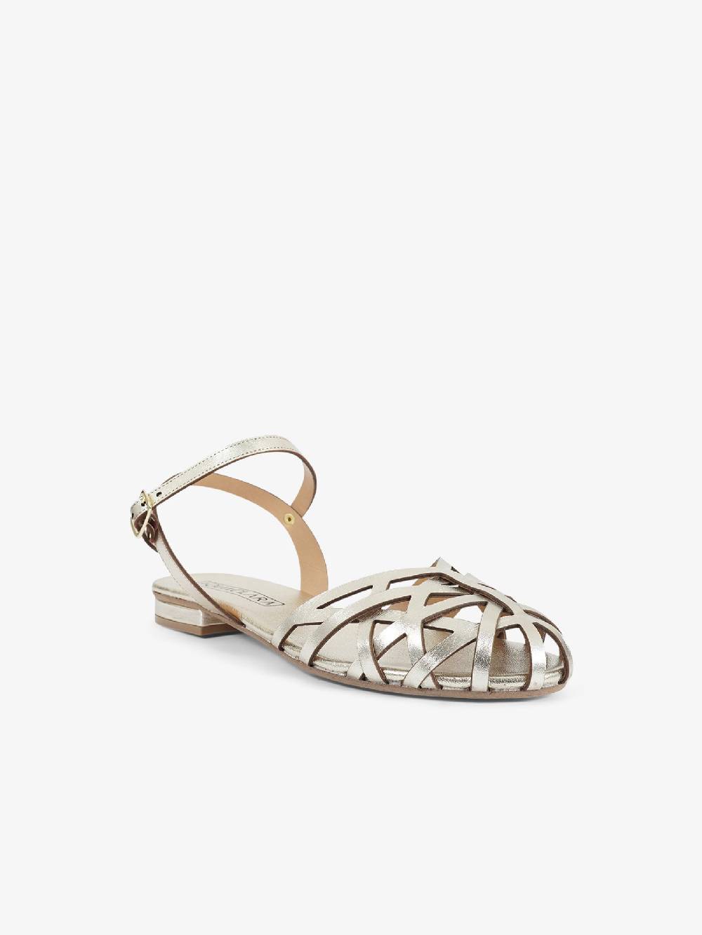 AQUACLARA Sandali bassi ITACA-20 donna pelle oro Sottocosto