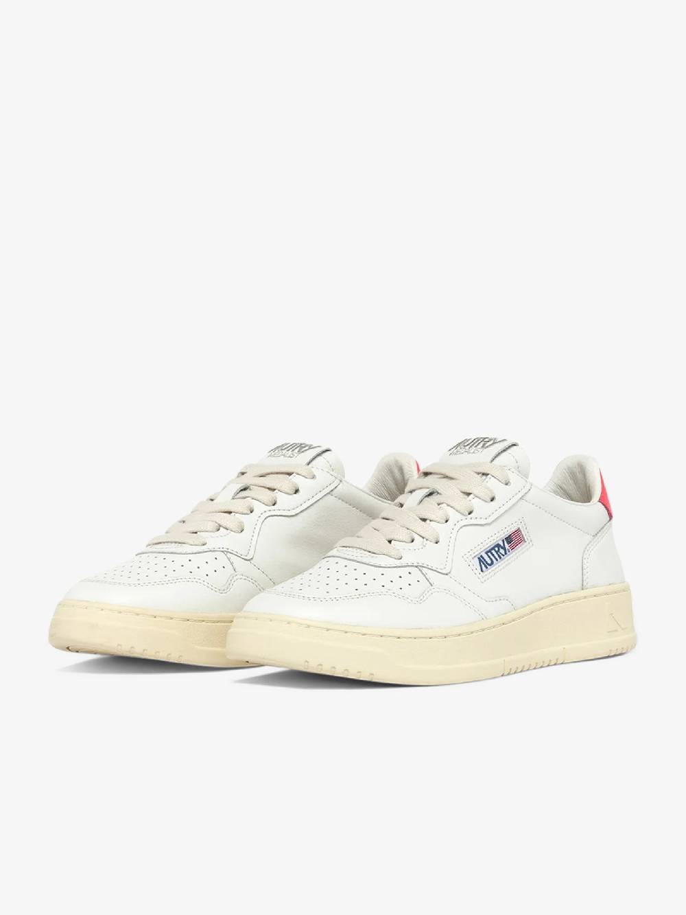 AUTRY Sneakers Medalist Low AULW donna pelle bianco Saldi Di Fabbrica