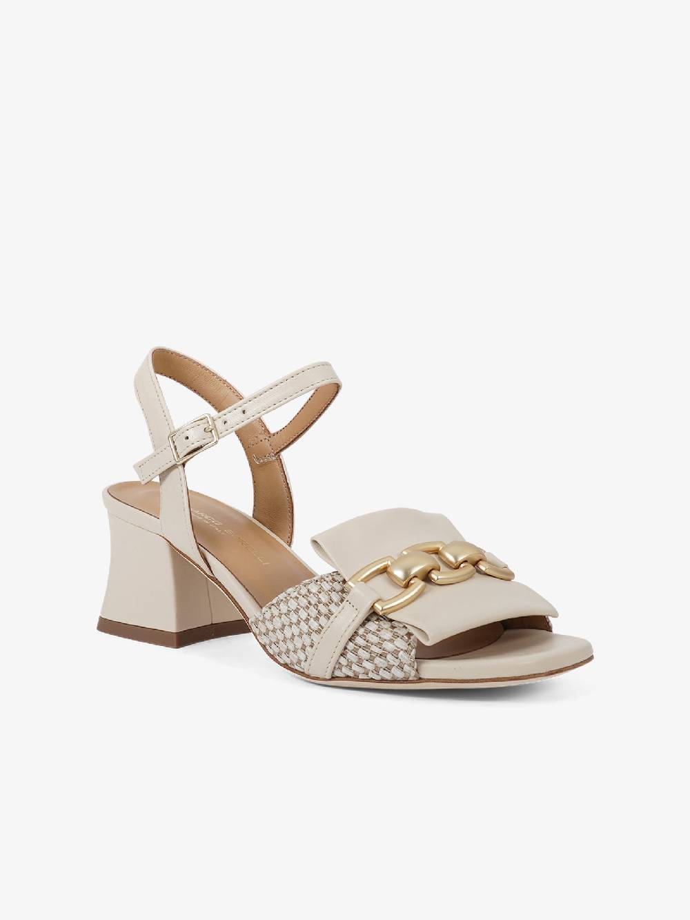 SORELLI Sandali con tacco Aria 2180/ARIANATURALE donna pelle beige Soddisfazione Garantita