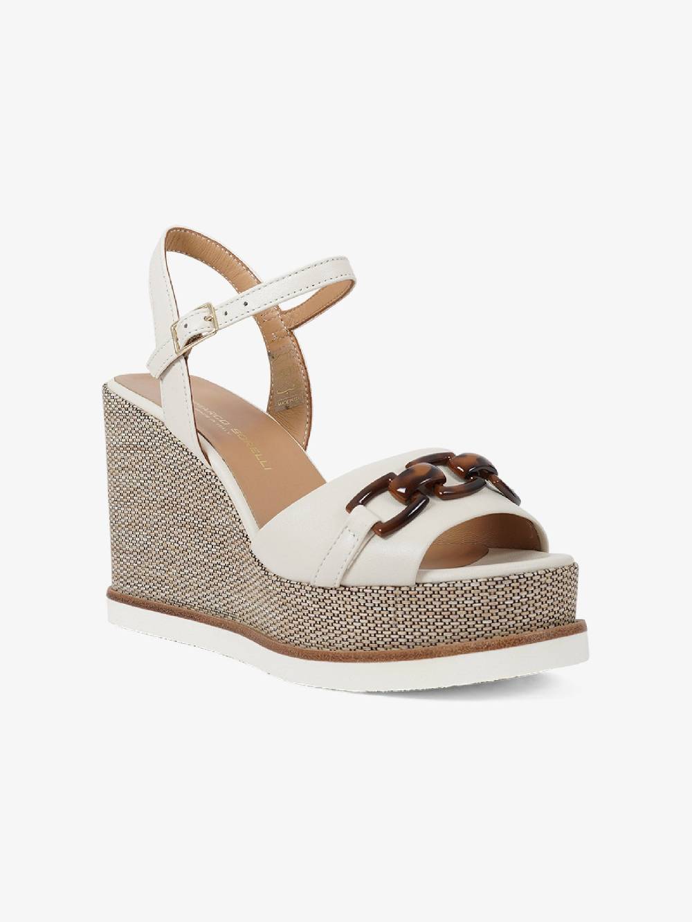 SORELLI Sandali con zeppa Vale 2165/VALE/XLG donna pelle panna 2025