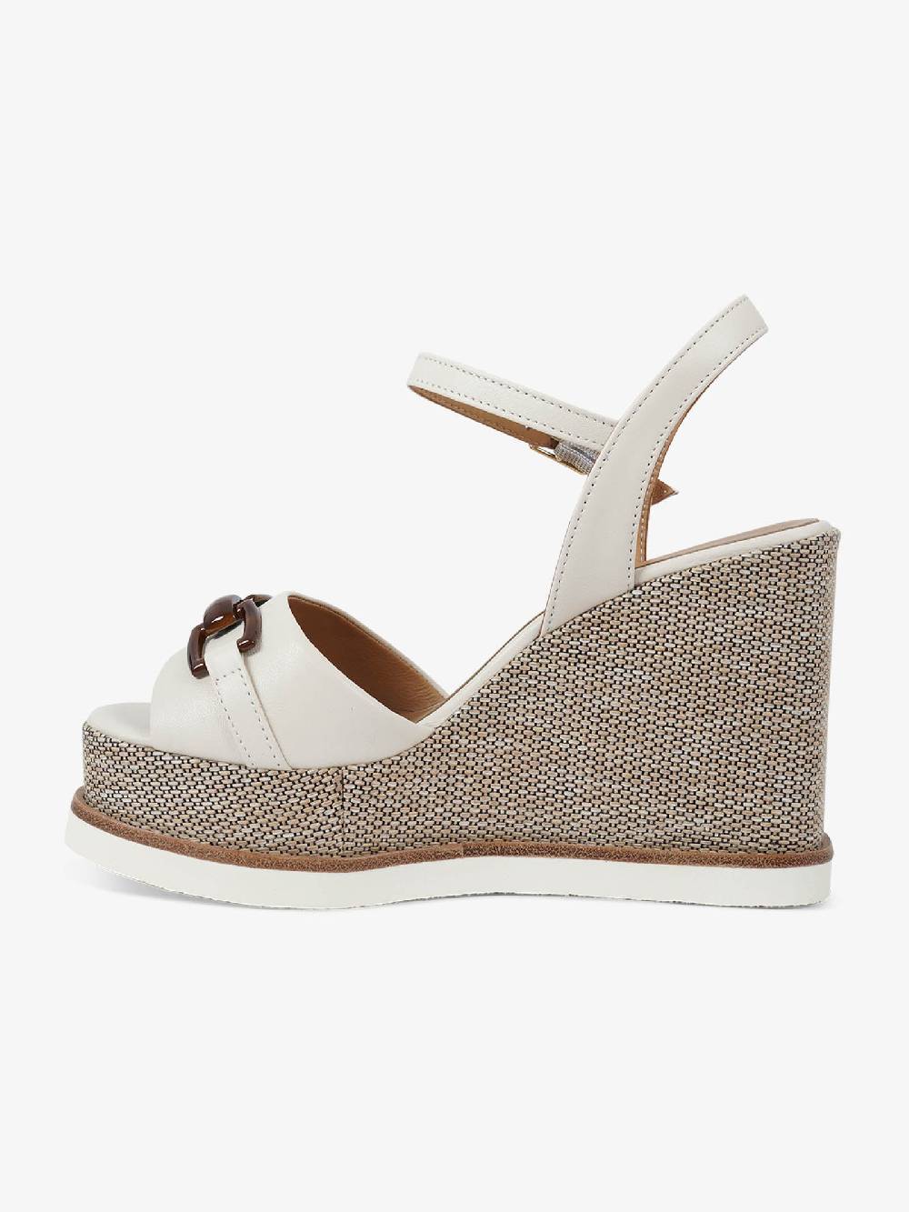 SORELLI Sandali con zeppa Vale 2165/VALE/XLG donna pelle panna 2025