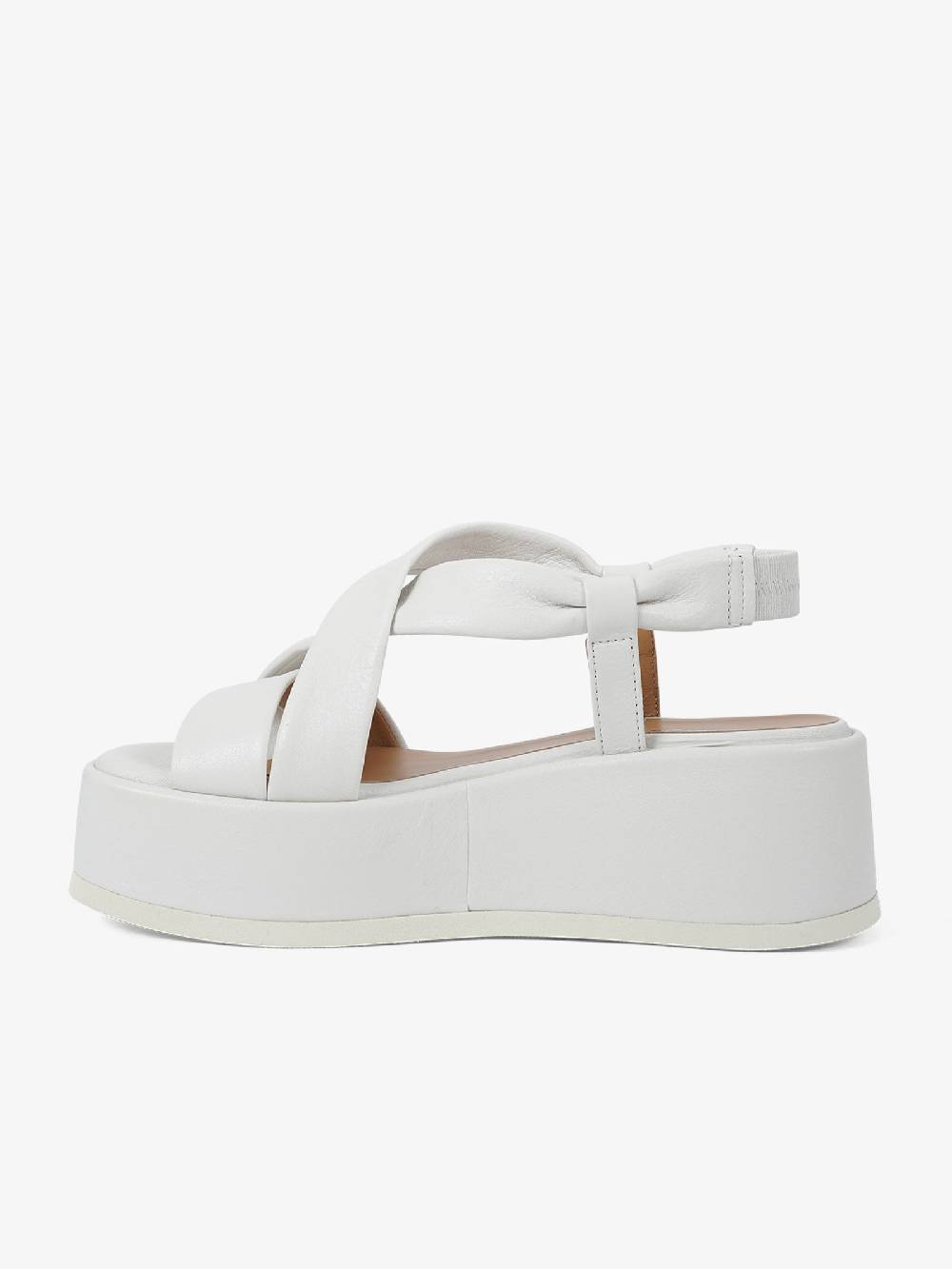 SORELLI Sandali con zeppa Kira 1946/KIRA/MS donna pelle bianco In Linea
