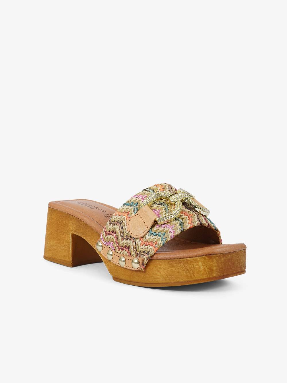 SANDRO ROSI Sandali con plateau 8921 8921 donna rafia multicolor Fino Al -60%