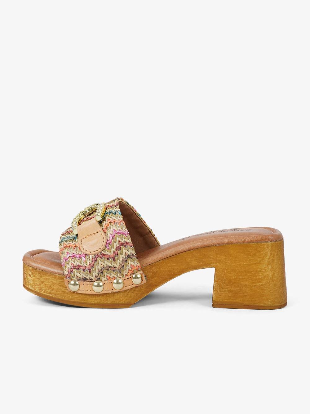 SANDRO ROSI Sandali con plateau 8921 8921 donna rafia multicolor Fino Al -60%