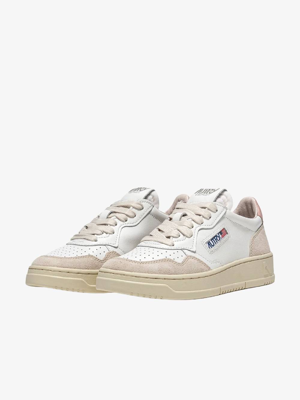 AUTRY Sneakers AULW donna in pelle bianco/rosa Qualità Garantita