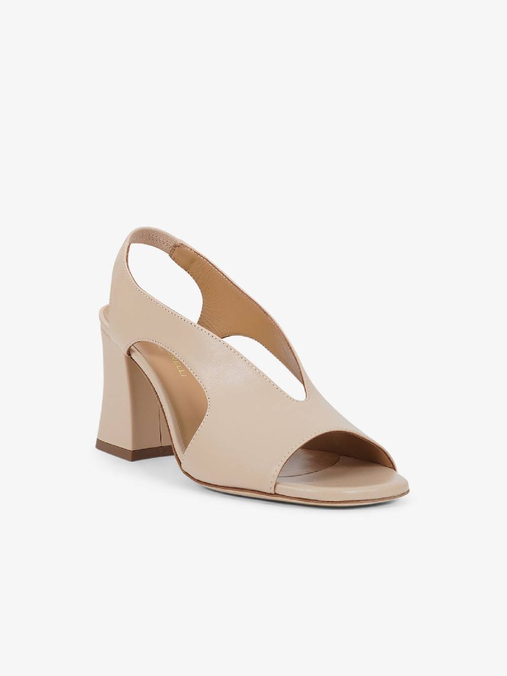 SORELLI Sandali con tacco 2164/ALBA donna pelle beige Nuova