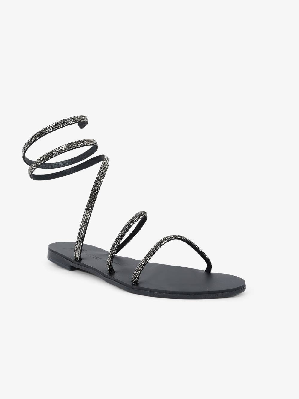 NICOLAS LAINAS Sandali bassi Crystal 64-CE donna nero Offerta esclusiva