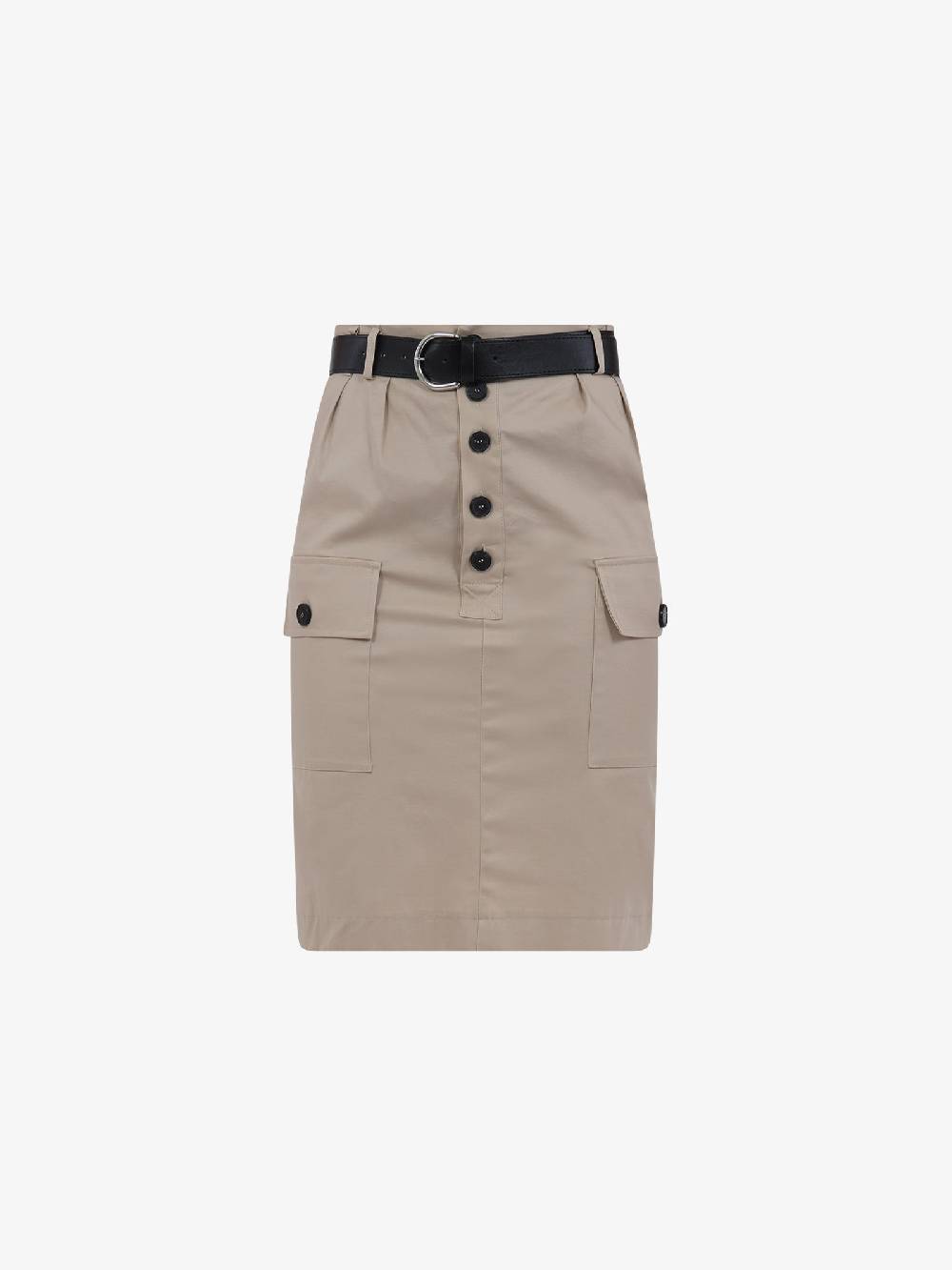 VICOLO Gonna midi con cintura TB0075 donna cotone beige Cyber Monday