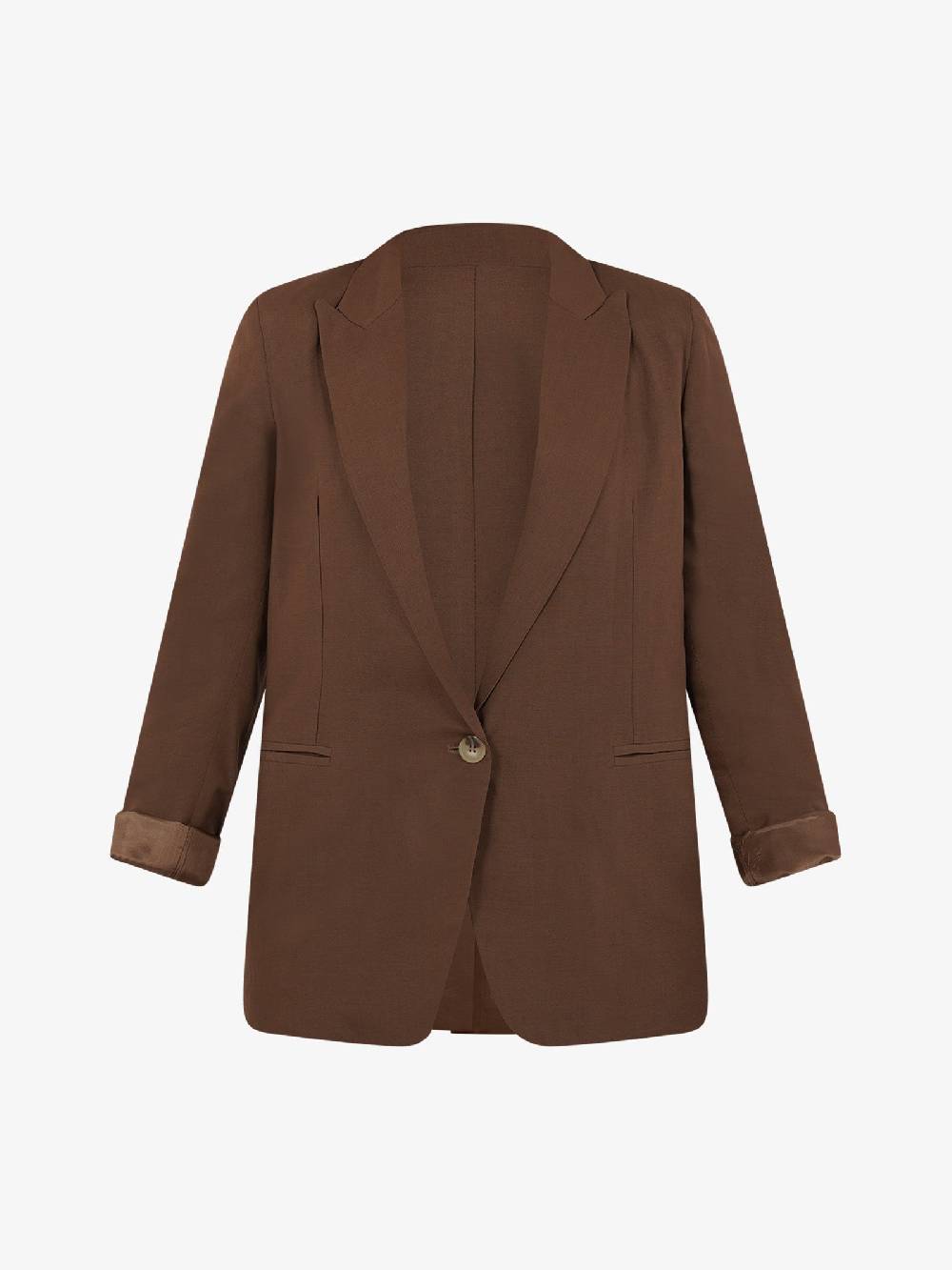 VICOLO Giacca monopetto TB1561 donna viscosa marrone Offerta per la Festa della Mamma