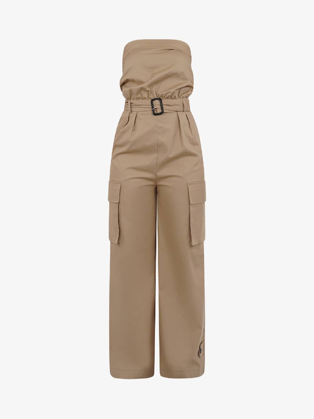 VICOLO Jumpsuit senza spalline TB0071 donna cotone beige Vendita calda
