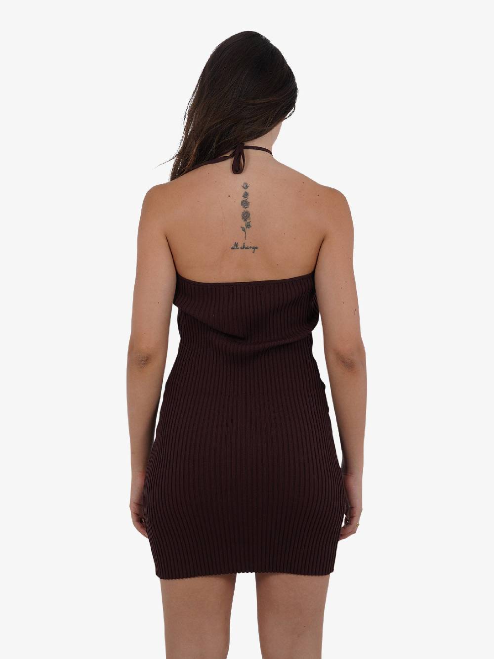 GLAMOROUS Abito corto con anelli CK7511 donna viscosa marrone Lightning offer
