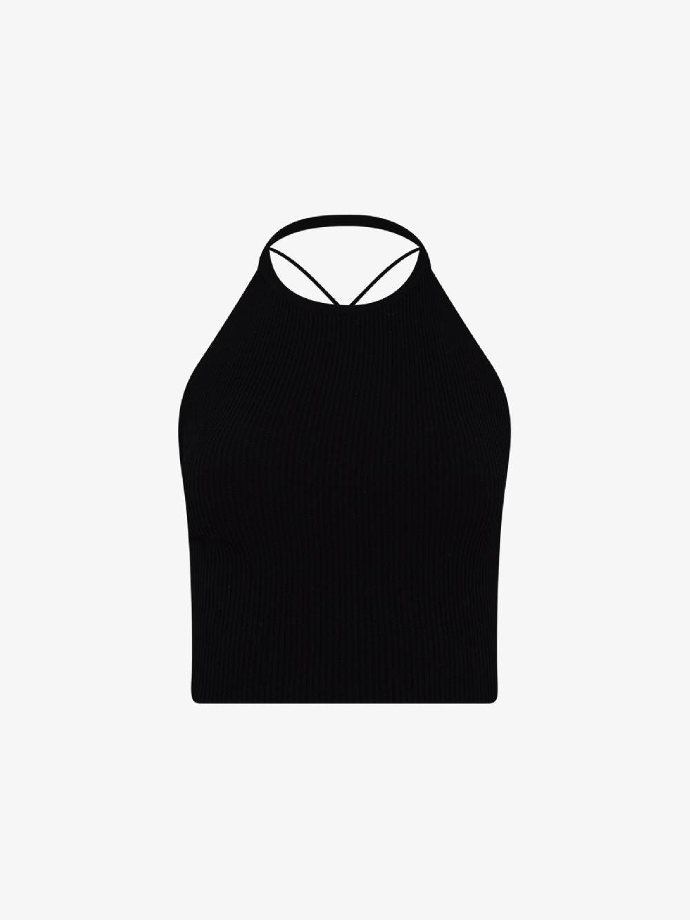 VICOLO Top scollo all'americana 22063B donna viscosa nero Bestseller